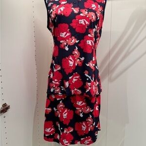 Callaway Black and Red Floral Skirt Set - 2 PIECES Skirt & Top
